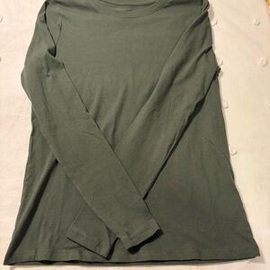 Time and Tru Olive Long Sleeve Tee
